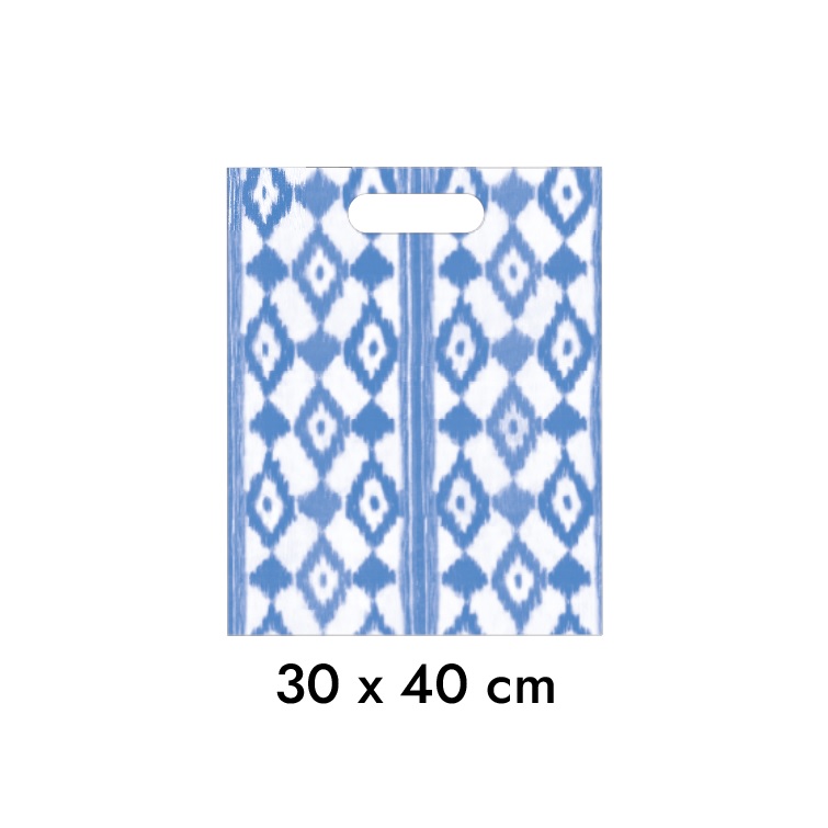 LLENGOS 30X40 Azul Bolsa Asa Troquel 2024 pte 100u